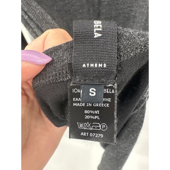 Ionna Kourbela Basics Charcoal Gray Hi-lo tunic Athen Greece Size Small - Picture 5 of 5